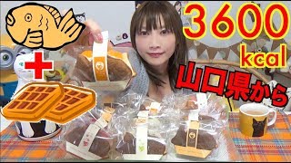 【MUKBANG】 [Taiyaki + Waffles] 12 Yamaguchi’s Taiyaki Sweets With Plenty OF Fruits! 3600kcal[Use CC]