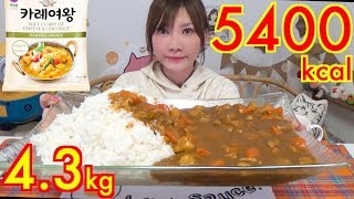 【MUKBANG】 The Queen’s Curry!! Korean Simple Cheese & Coconuts Curry! 4.3Kg, About 5400kcal[Use CC]