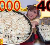 【HIT 4 MILLION SUBSCRIBERS!!】 THE BEST 400 Dumplings EVER!! MAKE & EAT IT! 8.5Kg 19000kcal[Use CC]