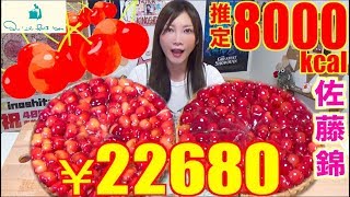 【LUXURY MUKBANG】 [Qu’il Fait Bon] Cherry & American Cherry!! 2 TARTS! [204$ IN TOTAL] 8000kcal[CC]