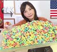 【MUKBANG】 American Colorful Cereal Ultra Tasty!! Froot Loops + 2L OF Milk [3Kg] 6083kcal[Use CC]