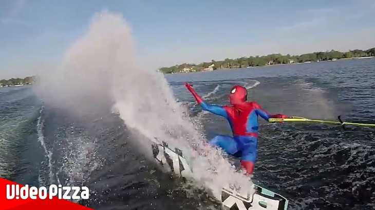 【神業】スパイダーマンが海で凄技連発！世界の凄技動画まとめ【Video Pizza】
