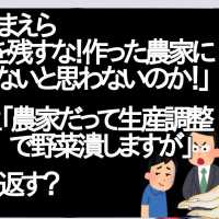 教師おまえら「給食を残すな！作った農家に申し訳ないと思わないのか！」小学生「農家だって生産調整で野菜潰しますが」←どう返す？【2ch】