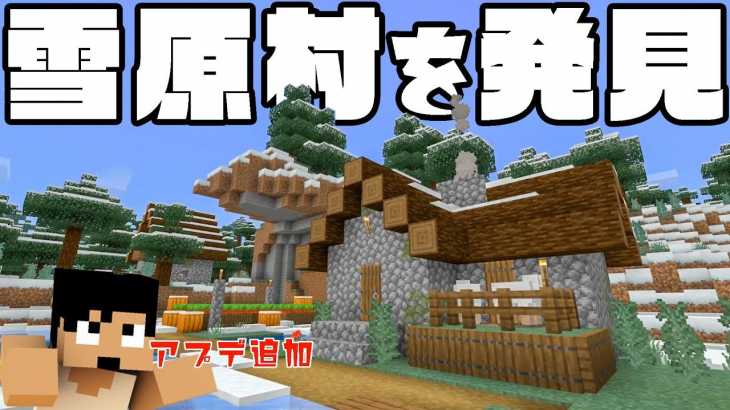 【カズクラ2019】アプデ新要素!雪原に潜む村を発見!マイクラ実況 PART118