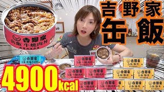 【大食い】[吉野家缶飯]吉野家の味が缶詰に！美味しすぎて非常時に食べてる場合じゃない！[牛焼肉丼,豚丼,焼き塩サバ丼]18缶[4896kcal]【木下ゆうか】