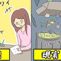 【削除覚悟】広島原爆ドームへの折り鶴は捨てられてます 【マンガ】